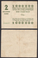 Baden Mannheimm 2-Millionen Mark Banknote 1922 Notgeld    (32276 - Other & Unclassified