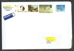 FINNLAND Finland 2024 Air Mail Cover To Estonia Stamps Not Cancelled (mint) - Lettres & Documents