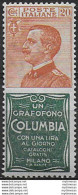 1925 Italia Pubblicitari 20c. Columbia Bc MNH Sassone N. 20 - Andere & Zonder Classificatie