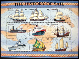 Grenada - 1998 - The History Of Sail  - Yv 3176/84 - Schiffahrt