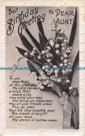 R163089 Greetings. Best Birthday Greeting To Dear Aunt. Flowers. 1916 - Monde