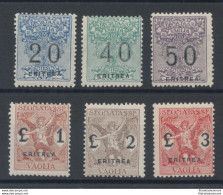 1924 ERITREA, Tasse E Vaglia, 6 Valori, N. 1/6, MNH** - Erythrée