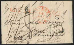 L. Datée 1832 Càd Anvers + LPB2r + Belgique/Par/Lille 6 Au Tampon Pour Bouvignes - 1815-1830 (Période Hollandaise)