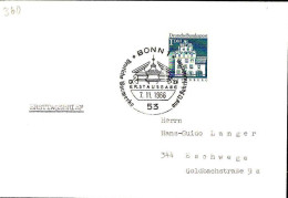 RFA Poste Obl Yv: 360 Mi:500 Melankonhaus Wittenberg (TB Cachet à Date) Fdc Bonn 7-11-66 - 1961-1970