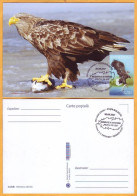 2021 Moldova Moldavie Romania MAXICARD ”The Lower Prut Biosphere Reserve 30th Foundation Annivers" Birds, Eagle - Aves Gruiformes (Grullas)