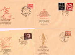 Berlin: MiNr. 110-120,  9x FDC, 1953/5 - Brieven En Documenten