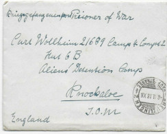 Brief 1918 Aus Kreuzlingen Nach Knockaloe Internment Camp, Isle Of Man, Kgf PoW - Briefe U. Dokumente