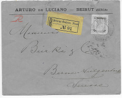 Beirut-Österreichische Post, Einschreiben In Die Schweiz, 1904, Levante-Syrien - Oriente Austriaco