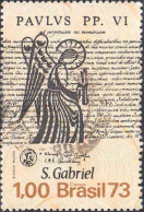 Brésil Bloc Obl Yv:31 Paulus PP.VI S.Gabriel (Beau Cachet Rond) Timbre Du Bloc - Hojas Bloque