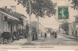 A15- 47) CASTELJALOUX - AVENUE SAINT GERVAIS - (ANIMEE - EDITEUR A. TRESCOS) - Casteljaloux