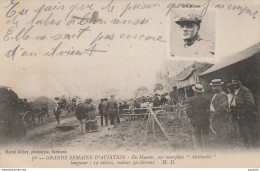 B7- 33) BORDEAUX - MERIGNAC (GIRONDE) GRANDE SEMAINE D'AVIATION -  DE MUMM SUR MONOPLAN ANTOINETTE - (2 SCANS) - Demonstraties