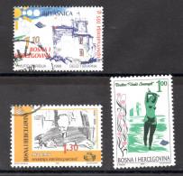 Bosnia And Herzegovina, Sarajevo 1999, 2000, Used, Michel 180, 185 From Bl 7 Meteorological Observatory Bjelasnica, 202 - Bosnia And Herzegovina