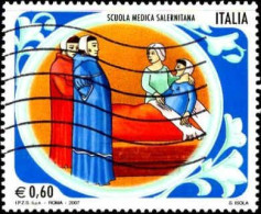 Italie Poste Obl Yv:2956 Mi:3198 Scuola Medica Salernitana (Lign.Ondulées) - 2001-10: Used