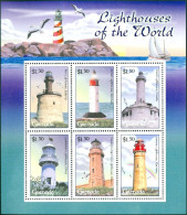 GRENADA 2001 LIGHTHOUSES SHEET OF 6 III** - Fari