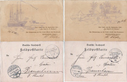 DR 1901, KD Marine Schiffspost No. 71, 2 FP-Karten V.d. Heimreise V. China - Chine (bureaux)