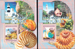 GUINEA 2008 SEASHELLS AND LIGHTHOUSES S/S`s** - Fari