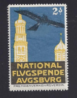 National Flug Spende Augsburg, Vignette M. Flugzeug. #1260 - Andere (Lucht)