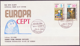 Chypre Turque - Cyprus - Zypern FDC 1980 Y&T N°73 à 74 - Michel N°83 à 84 - EUROPA - Cartas & Documentos