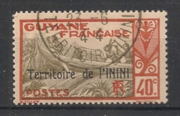 ININI - 1932-38 - N°YT. 11 - Pirogue 40c - Oblitéré / Used - Used Stamps