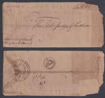 Inde British India 1870's Used Stampless Cover, Postage Due, One Anna, Calcutta To Lucknow, Judge - 1858-79 Compañia Británica Y Gobierno De La Reina