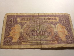 Three Pence-British Armed Forces. - British Armed Forces & Special Vouchers