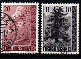 1957 - Liechtenstein 319/20 Alberi E Arbusti   +++++++++ - Usados