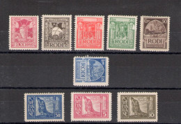 1929 Egeo, Serie Pittorica, Dentellata 11, N. 3/11, 9 Valori, MNH** Certificato Biondi - Ägäis