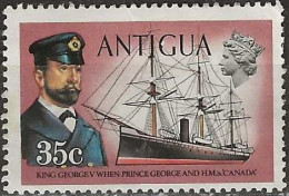 ANTIGUA 1970 Ships And Boats - 35c. - George V (when Prince George) And HMS Canada (screw Corvette) MNG - Antigua E Barbuda (1981-...)