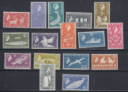 South Georgia 1963 Definitives / Pictorials 16v ** Mnh (60069) - Georgia Del Sud