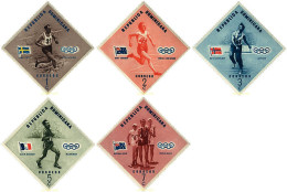 REPUBLICA DOMINICA 1957 YT 457-61 **  Melbourne Olympic Games - Dominican Republic