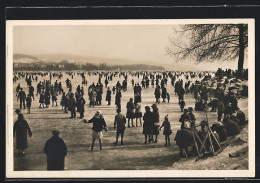 Foto-AK Zürich, Menschenmengen Bei Der Seegfrörne 1929  - Autres & Non Classés