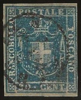 Toscane        .  Yvert    .   20  (2 Scans)    .   1860    .     O      .    Cancelled - Toskana