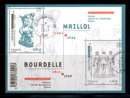 2011 N F4626 FEUILLET BOURDELLE MAILLOL OBLITERE CACHET ROND #234# - Oblitérés