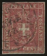 Toscane        .  Yvert    .   21 (2 Scans)    .   1860    .     O      .    Cancelled - Toscane