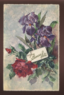 FLEURS - ROSES ET IRIS - BONNE FETE - Sonstige & Ohne Zuordnung