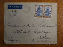 DP 19 SOUDAN   LETTRE FM   1930  A AGEN FRANCE +PAIRE DE TP  ++AFF. INTERESSANT+ - Brieven En Documenten