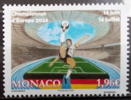 Monaco 2024, European Football Cup In Germany, MNH Single Stamp - Neufs