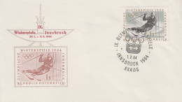 Enveloppe    AUTRICHE   Jeux  Olympiques    INNSBRUCK     AXAMS    1964 - Winter 1964: Innsbruck