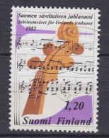 Finland 1982 Mi. 896, 1.20 M Finnische Tonkunst Noten Streichinstrument - Usati