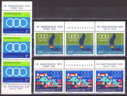 Yugoslavia 1979 - VII Mediterranean Games Split - Mi 1796-1798 - MNH**VF - Ungebraucht