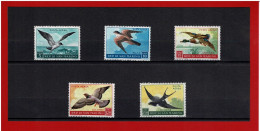 SAINT MARIN - 1959 - N° 111/115 -  POSTE AERIENNE - NEUFS** - OISEAUX - Y & T - COTE : 6.50 Euros - Airmail