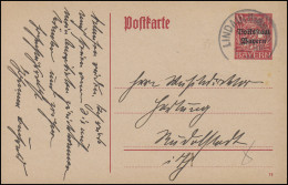 Bayern P 104 Volksstaat 10 Pf. DV 19: LINDAU Bodensee 13.8.19 Nach Rudolstadt/Th - Postal  Stationery