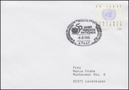 1804 UNO, EF FDC ESSt Moers 50 Jahre Vereinte Nationen 8.6.1995 - VN