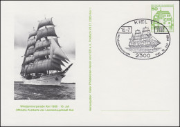 Privatpostkarte PP 104/61 Windjammertreffen Segelschiff, SSt KIEL 1 - 13.7.1980 - Privé Briefomslagen - Ongebruikt