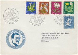 722-726 Pro Juventute 1960 Satz Auf Schmuck-FDC ESSt BERN 1.12.60 Nach Holland - Autres & Non Classés