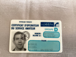 Certificat De Radio-amateur 1987 - PTT - Carte Plastifiée - Mitgliedskarten