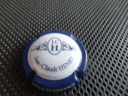 CAPSULE DE CHAMPAGNE : HENRY JEAN-CLAUDE - N°01 Blanc, Contour Bleu Foncé - Other & Unclassified