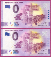 0-Euro VEEV 01 2021 TORO CIUDAD ENOLOGICA - WEIN STADT Set NORMAL+ANNIVERSARY - Privatentwürfe