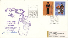 Finland Cover 16-7-1974 Real-time Telemetry Station Kevo-Utsjoki Sent To Germany - Lettres & Documents
