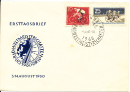 Germany DDR FDC 3-8-1960 Complete Set Of 2 World Championship Cycling With Cachet - Wielrennen